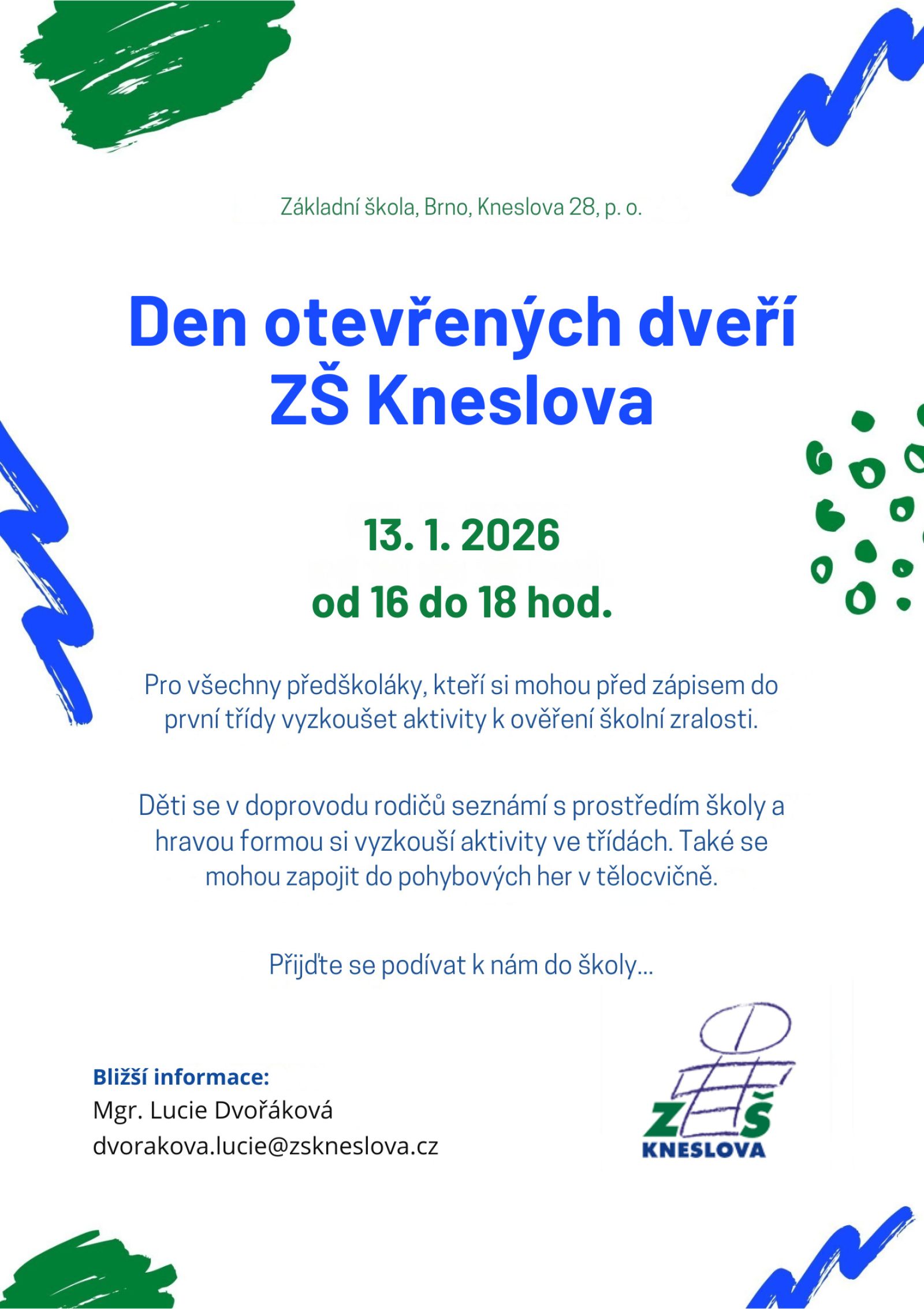 Den otevřených dveří pro předškoláky